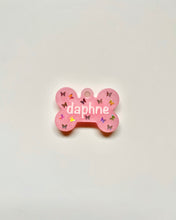Load image into Gallery viewer, butterfly resin dog tag pink
