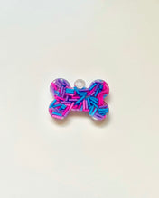 Load image into Gallery viewer, Blue Pink Purple Polymer Clay Resin Epoxy Pet Dog Tag
